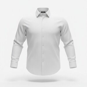 NWT Premium Mens White Supima Cotton Non Iron Dress Shirt Oak Hill 19 36/37T